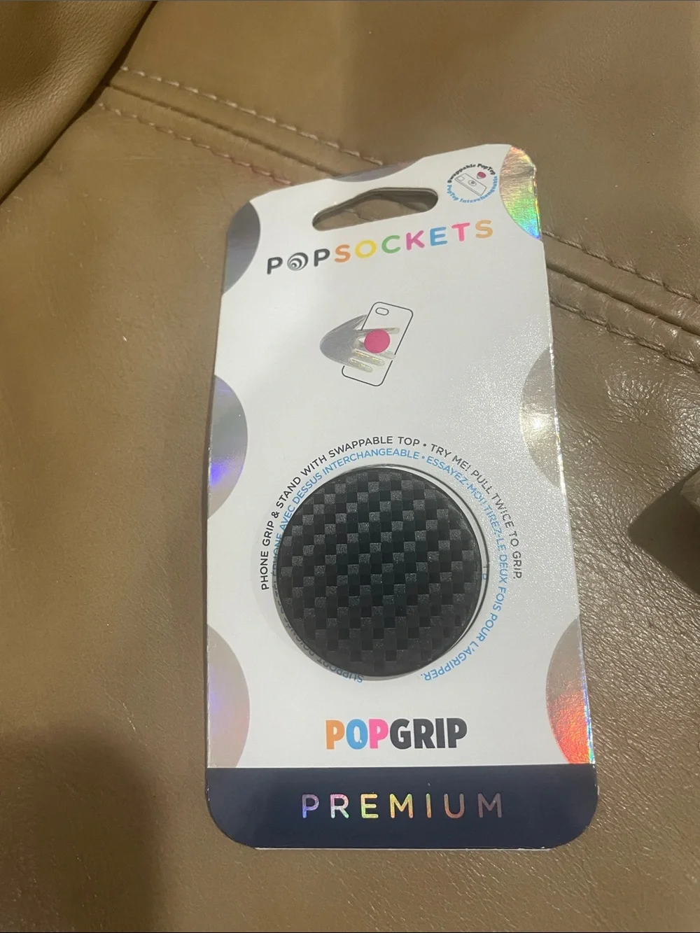 5 PopSocket PopGrip Phone Grips - White Packaging with Multicolor Designs